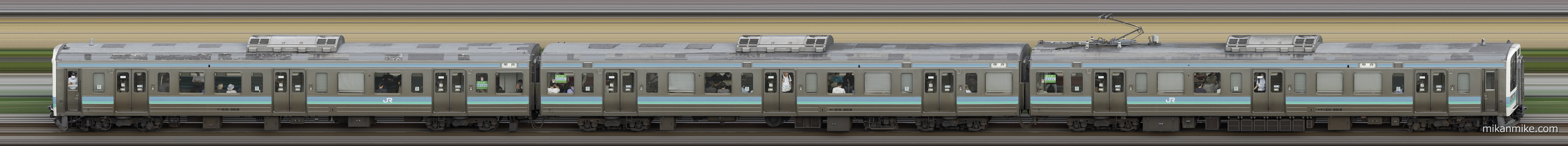 211系N310編成 長編成サイドビュー