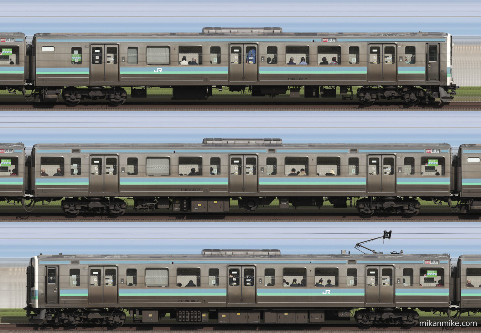 211系N309編成 長編成サイドビュー