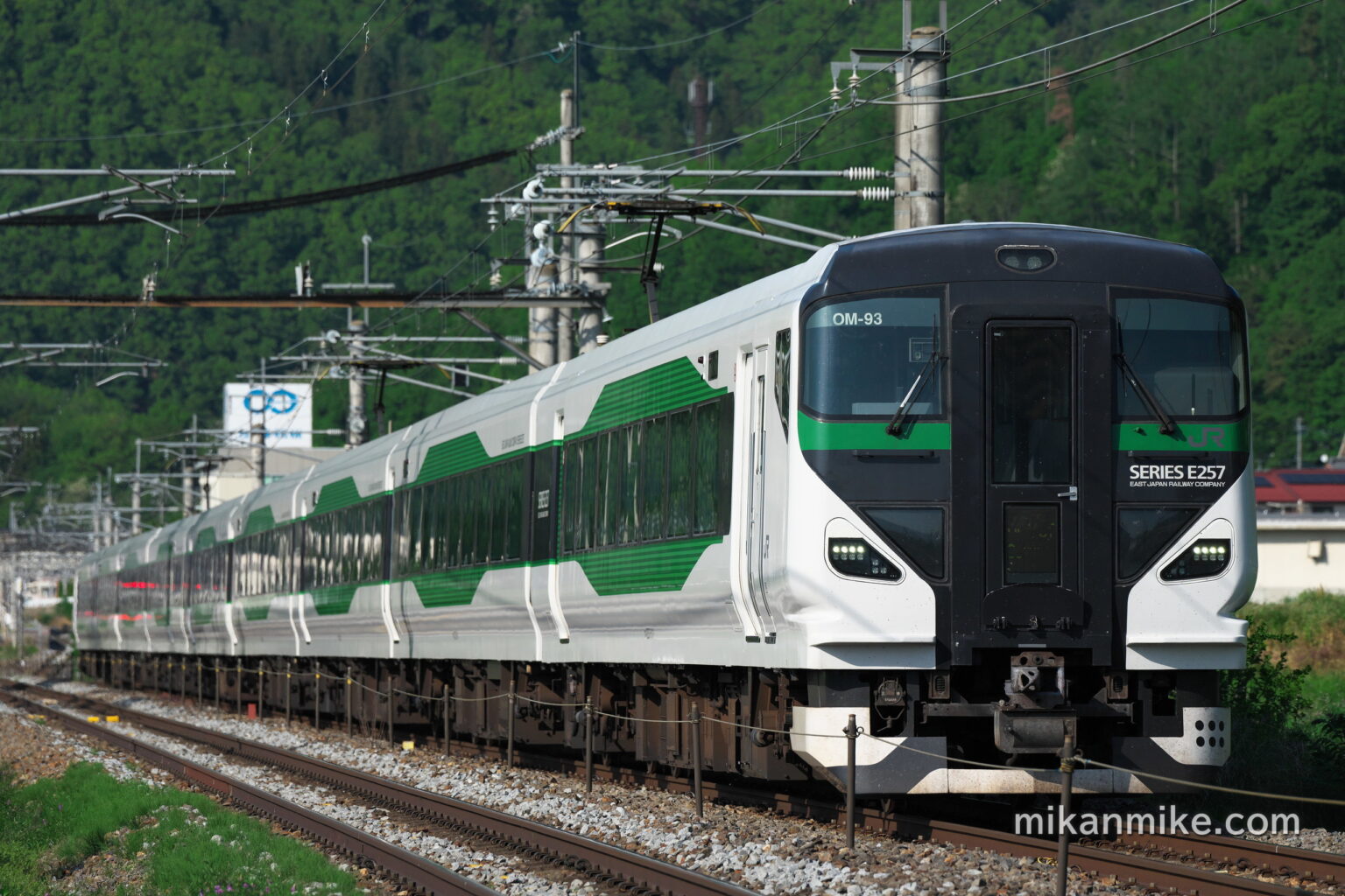 篠ノ井線を走行するE257系5000番台OM-93編成
