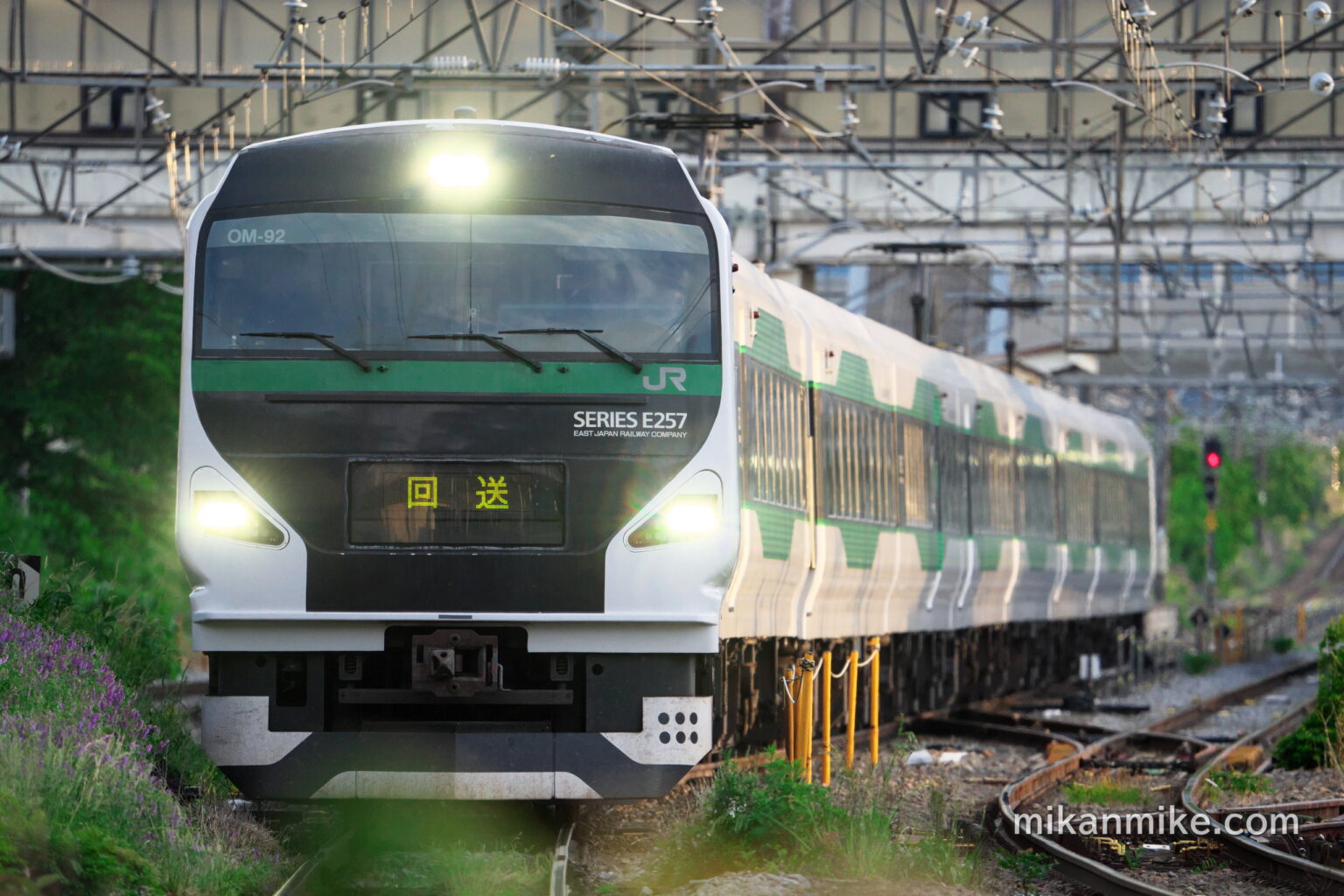 長野へ疎開回送されるE257系5000番台、OM-92編成