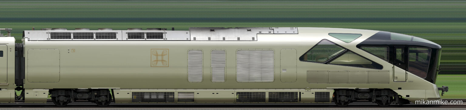 E001形 1号車のサイドビュー