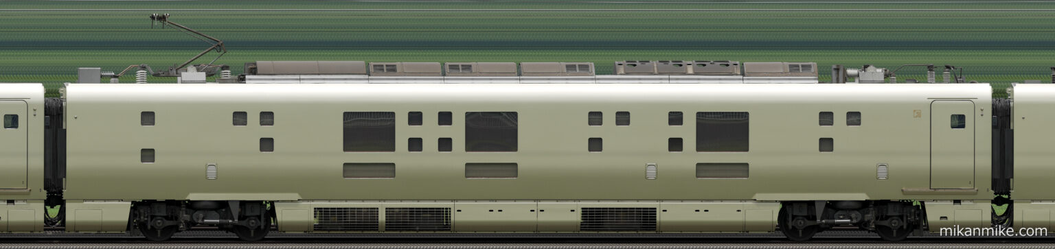 E001形 3号車のサイドビュー
