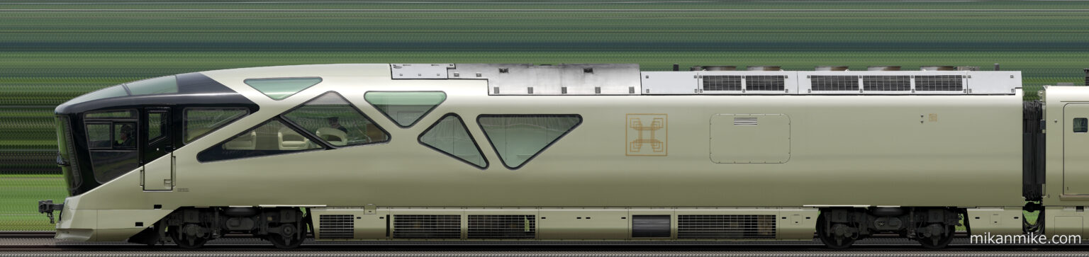 E001形 10号車のサイドビュー