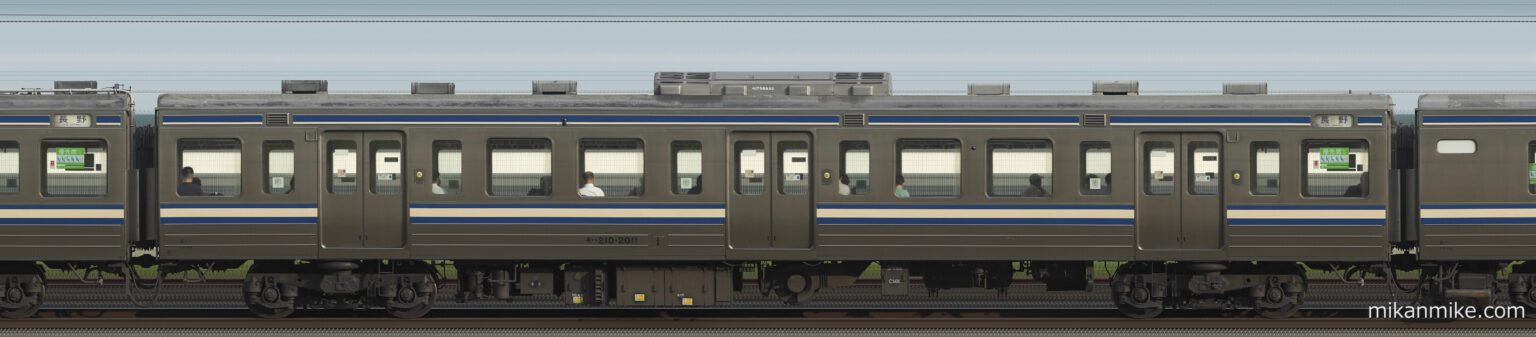 モハ210-2011のサイドビュー