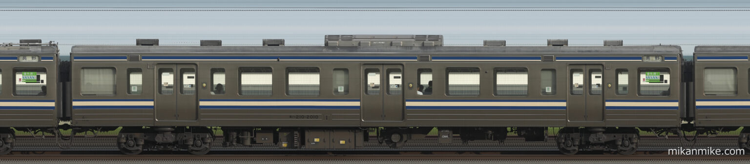 モハ210-2010のサイドビュー
